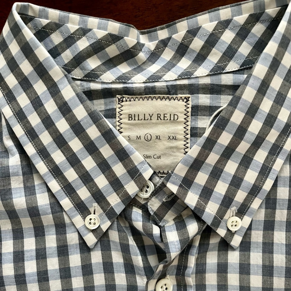 Billy Reid Rosedale Gingham Button Down - Picture 3 of 10